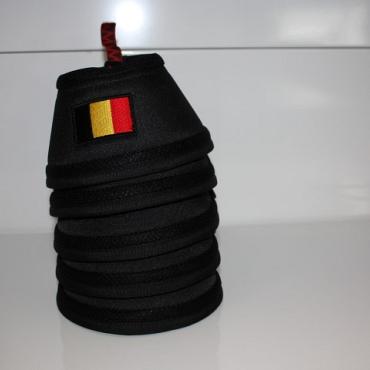 Manmat springschoen Belgische Vlag zwart (set 4 st)