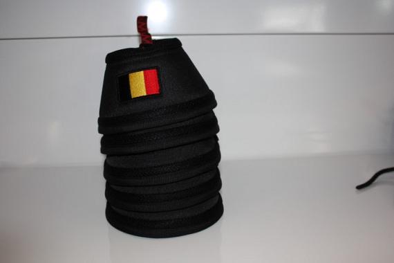 Manmat springschoen Belgische Vlag zwart (set 4 st)